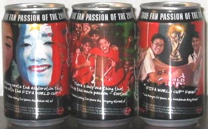 Coca Cola WorldCup 2006 set can from SINGAPORE (3 cans) (33cl) (AF/O) 