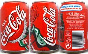 Coca Cola Trinkt PROBIER WAS NEUES www.Cokebei3Grand.de can from GERMANY(33cl) (B/O) 