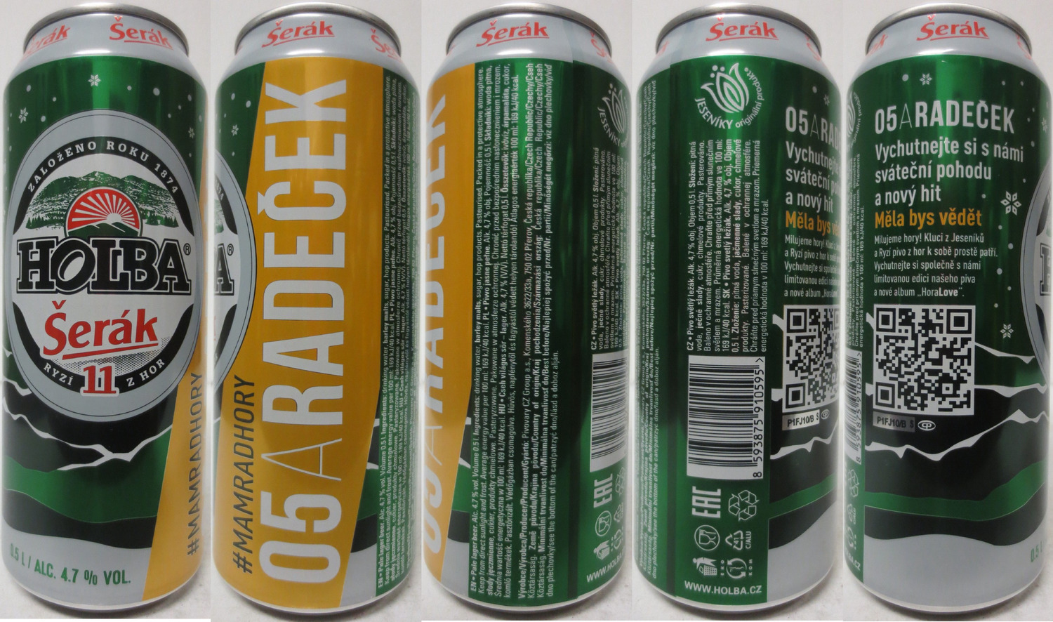 HOLBA Šerák 11 #MAMRADHORY 05ARADEČEK (CZ) (50cl) (B/O) č.1 