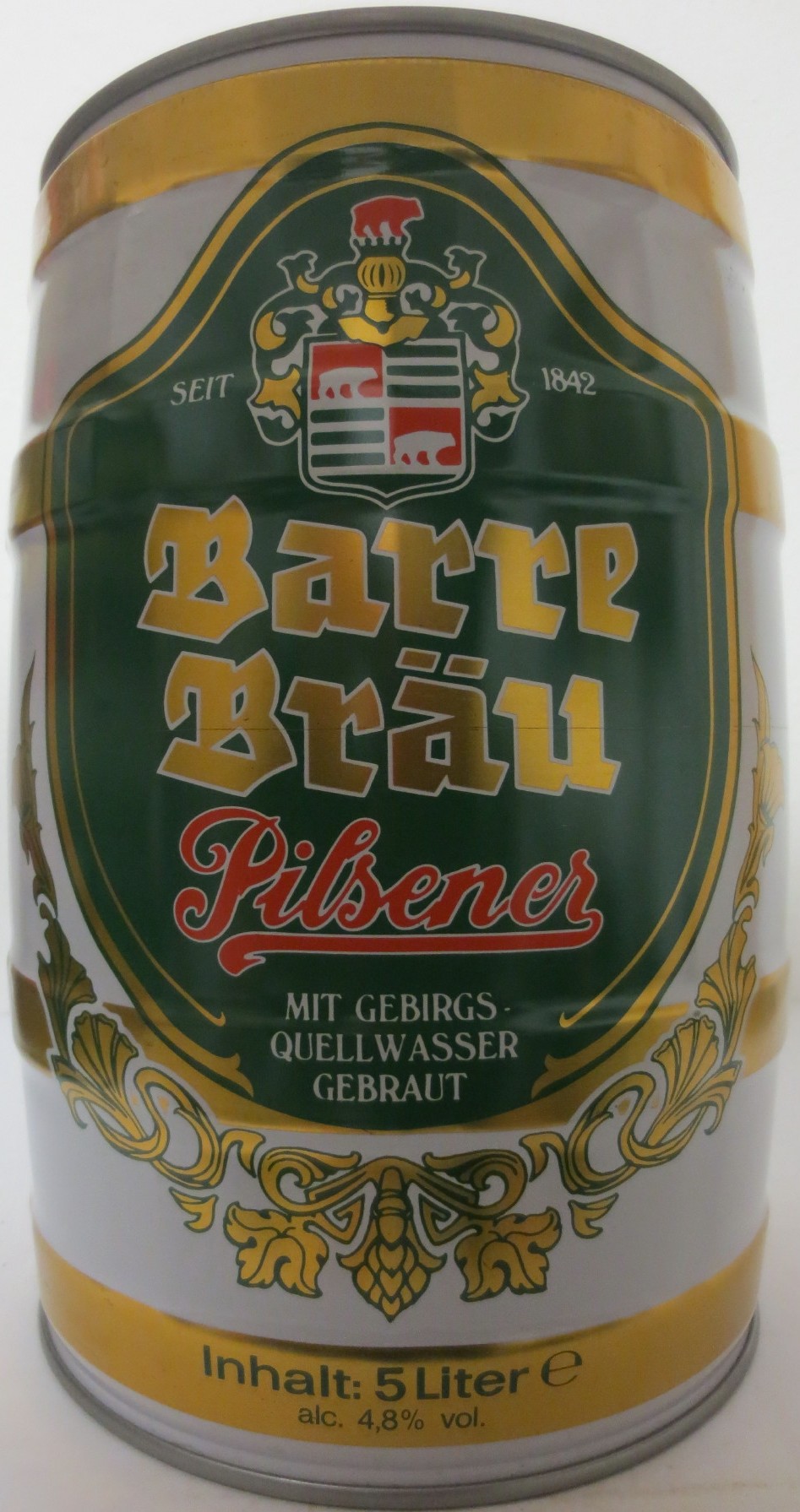 Barre Bräu Pilsener MIT GEBIRGS QUELLWASSER GEBRAUT (5L) Nr.2 