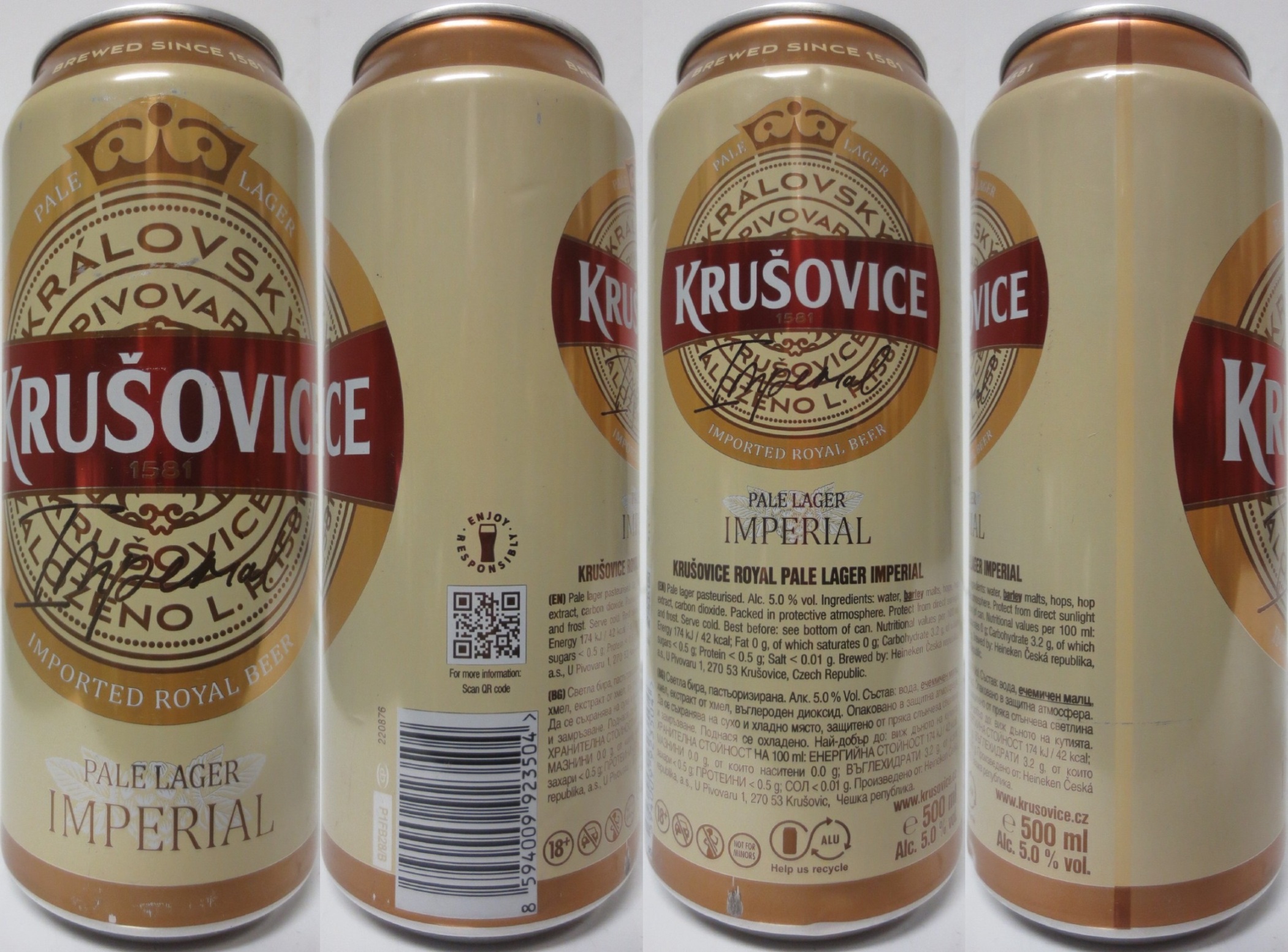 KRUŠOVICE PALE LAGER IMPERIAL (BG) (50cl) (B/O) č.1 