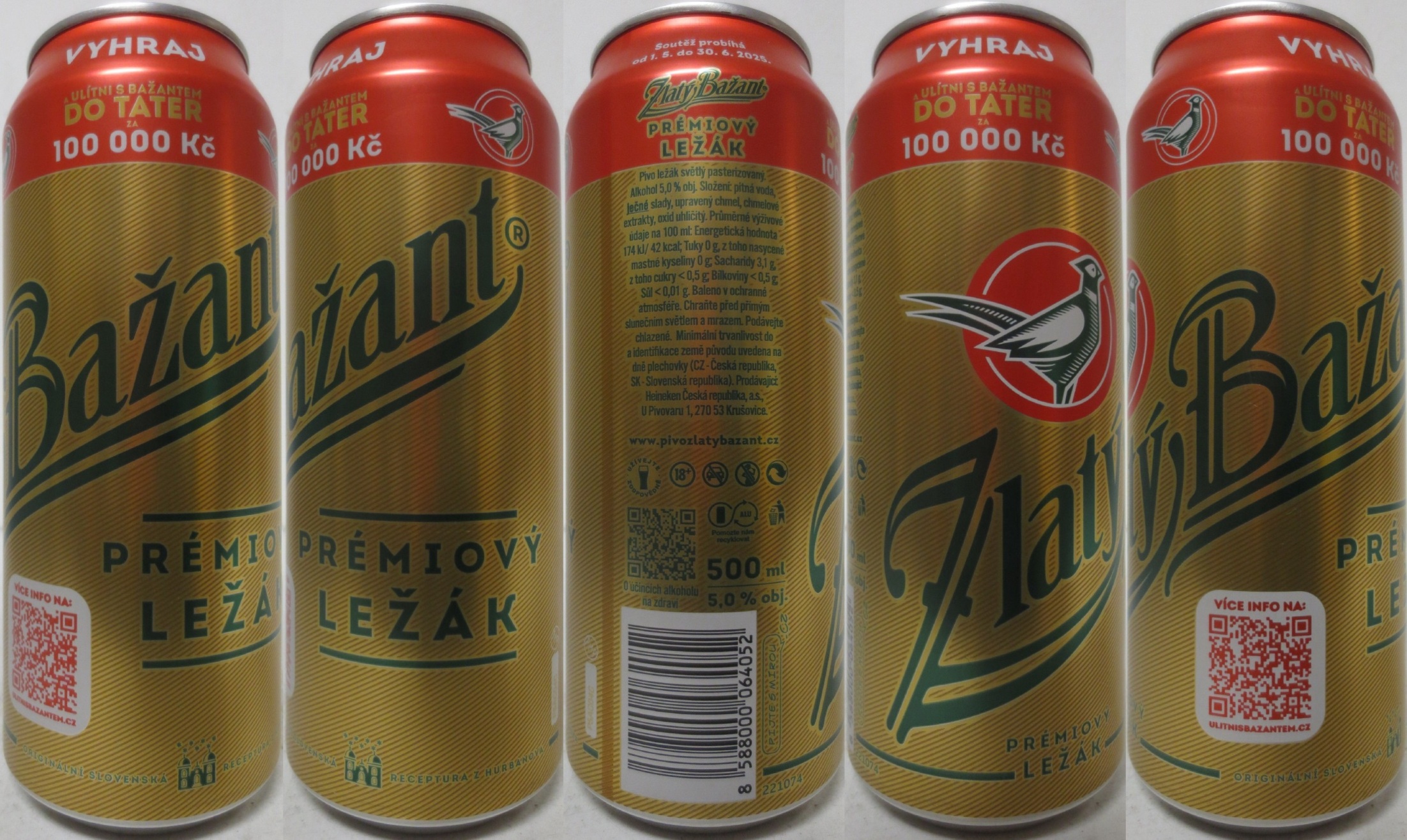 Zlatý Bažant PRÉMIOVÝ LEŽÁK VYHRAJ 100 000,-Kč (50cl) (B/O) č.1 