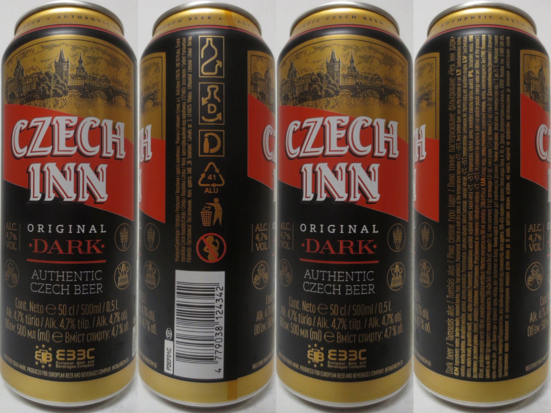 CZECH INN ORIGINAL DARK AUTENTIC CZECH BEER (LT) (50cl) (T/O) č.1 