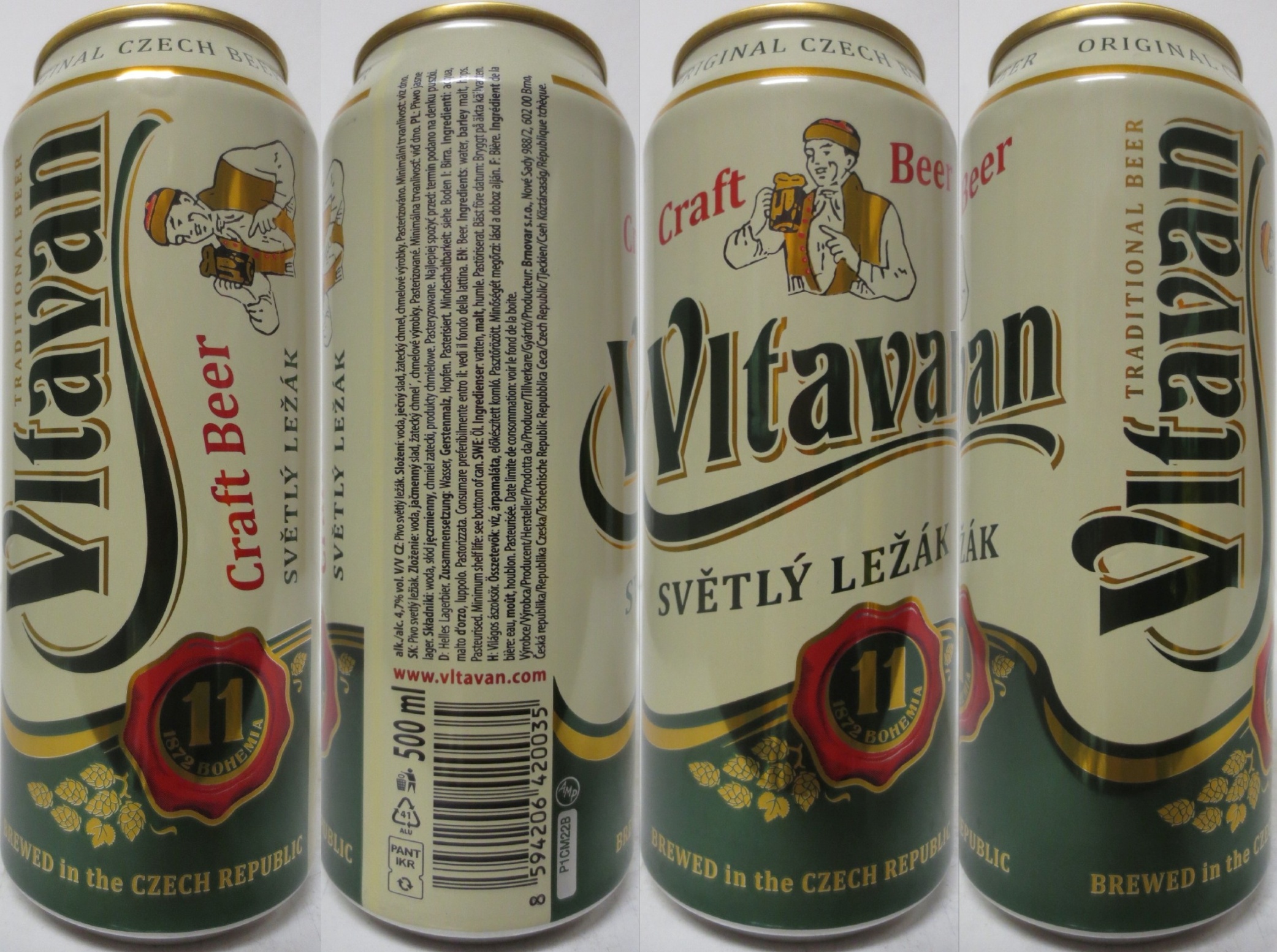 Vltavan Czech Beer SVĚTLÝ LEŽÁK (50cl) (T/O) č.1 