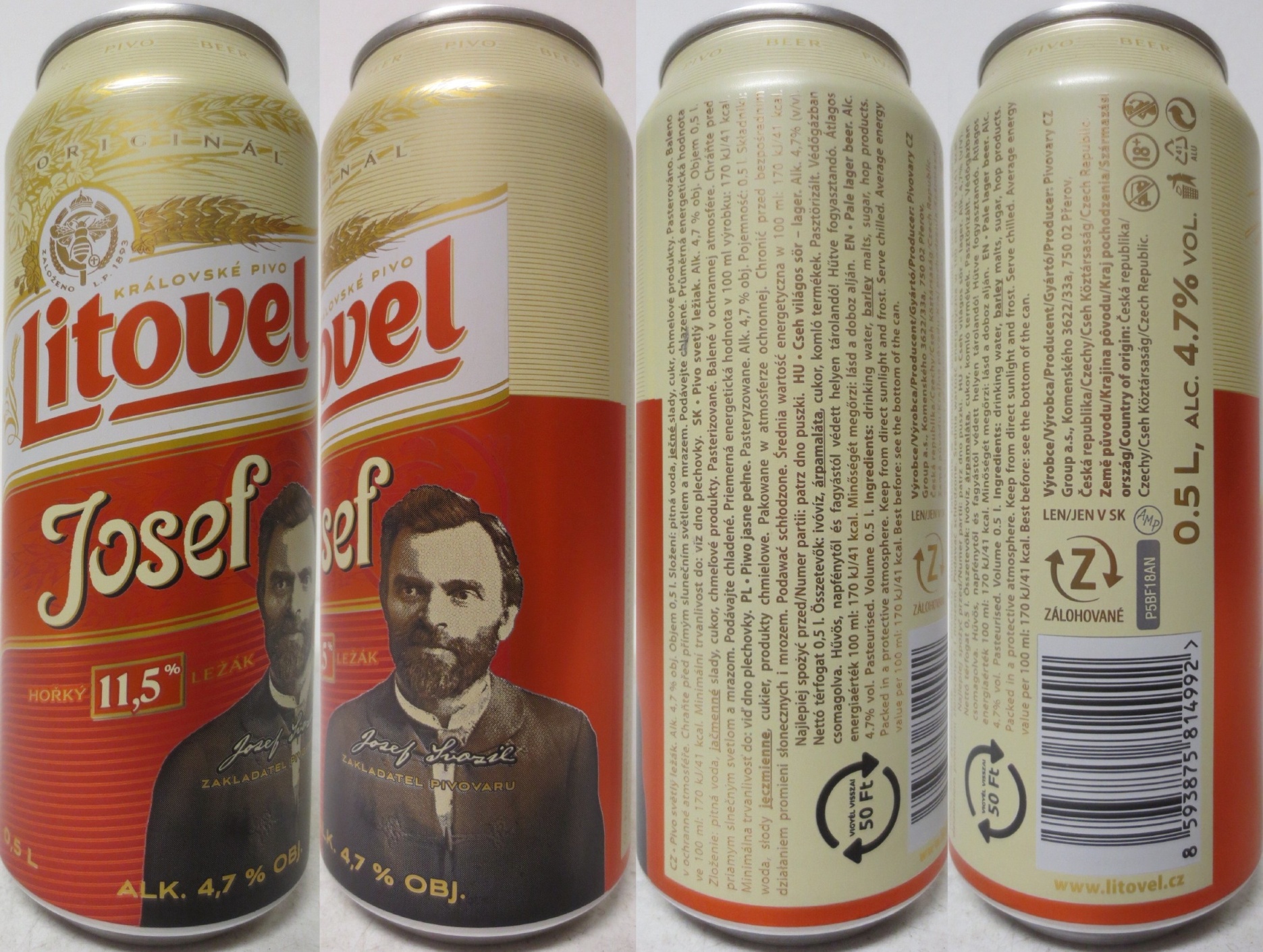 Litovel KRÁLOVSKÉ PIVO Josef 11,5% (CZ) (50cl) (B/O) č.1
