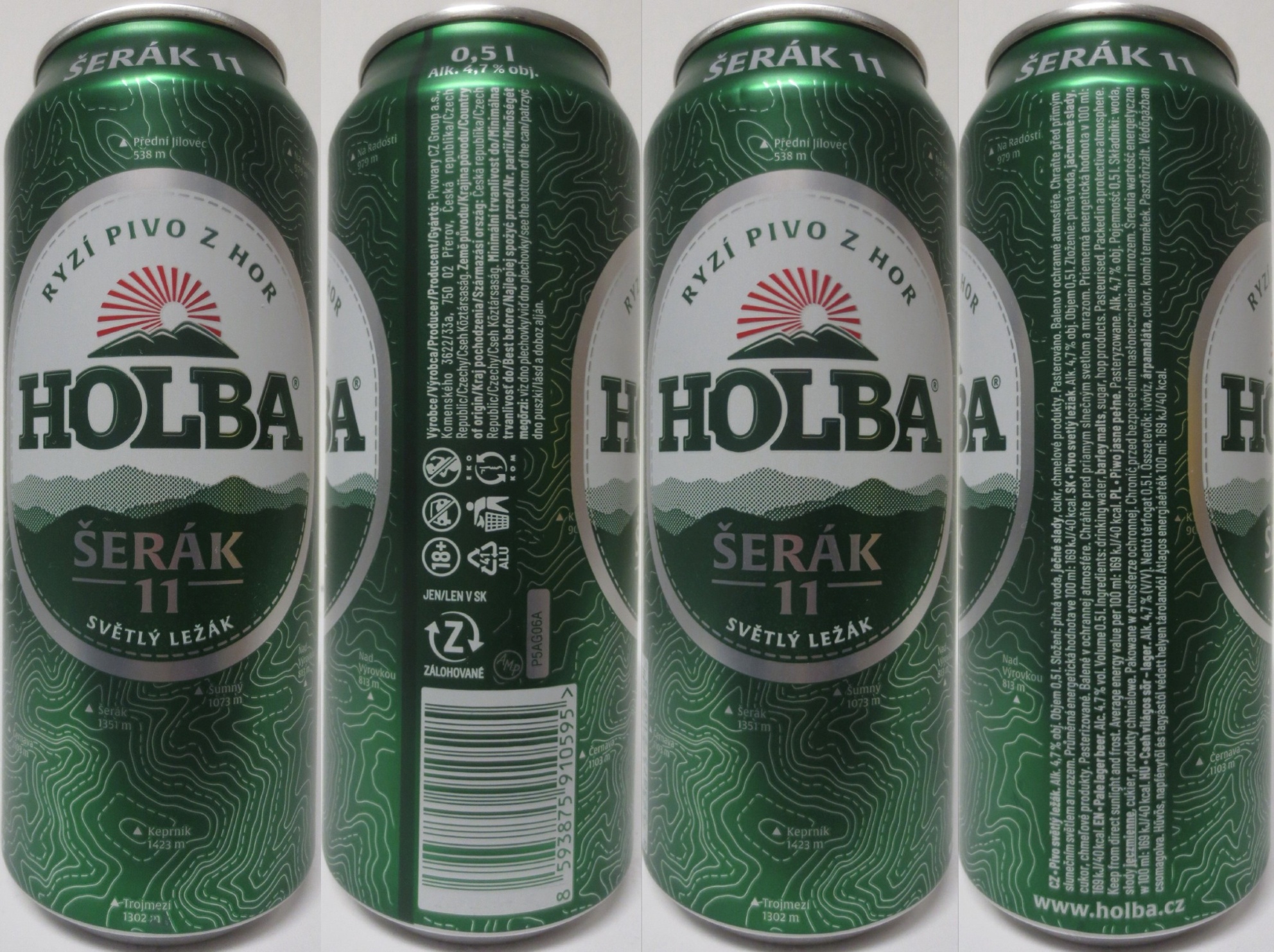HOLBA ŠERÁK 11 SVĚTLÝ LEŽÁK (CZ) (50cl) (B/O) č.1 