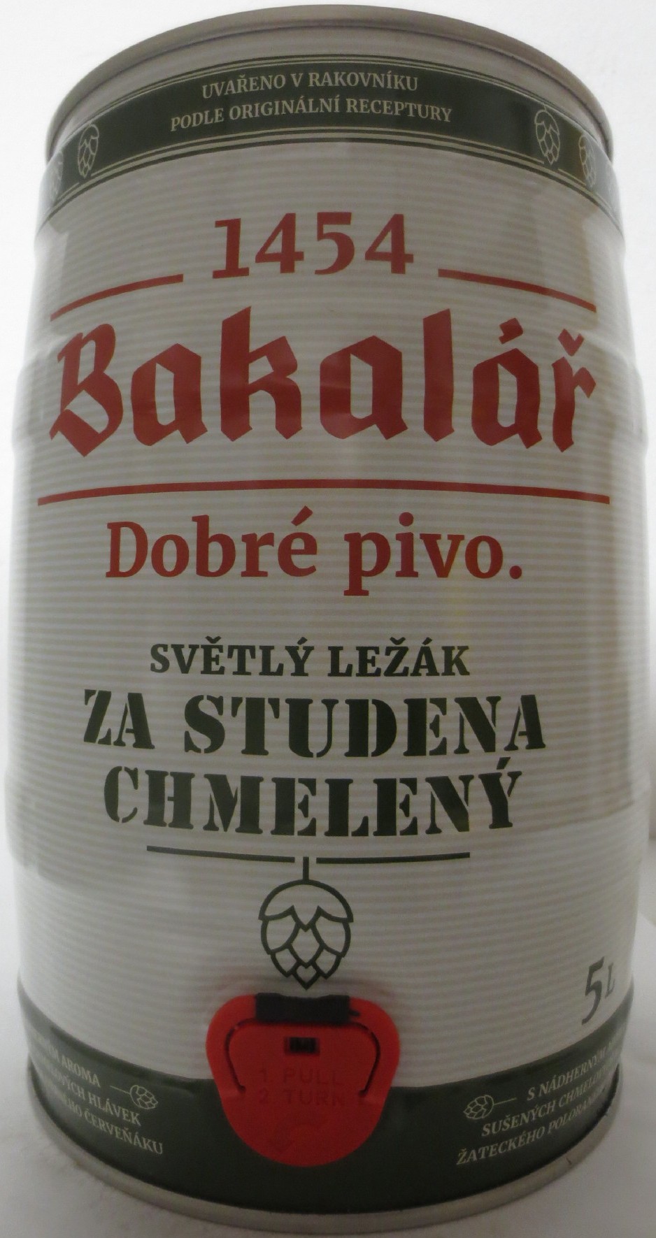 Bakalář Dobré pivo. SVĚTLÝ LEŽÁK ZA STUDENA CHMELENÝ (5L) č.2 