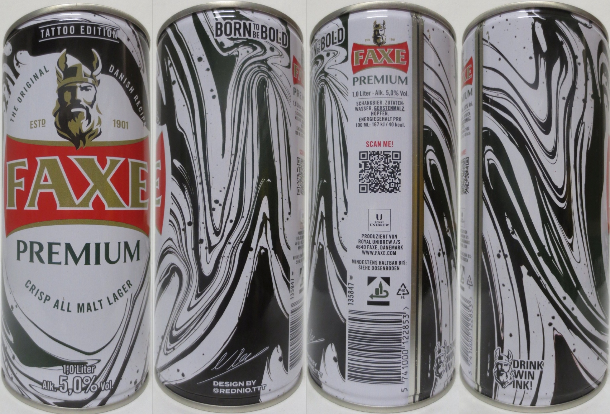 FAXE CRISP ALL MALT LAGER TATTOO EDITION (2025) (D) (100cl) Nr.1/4 
