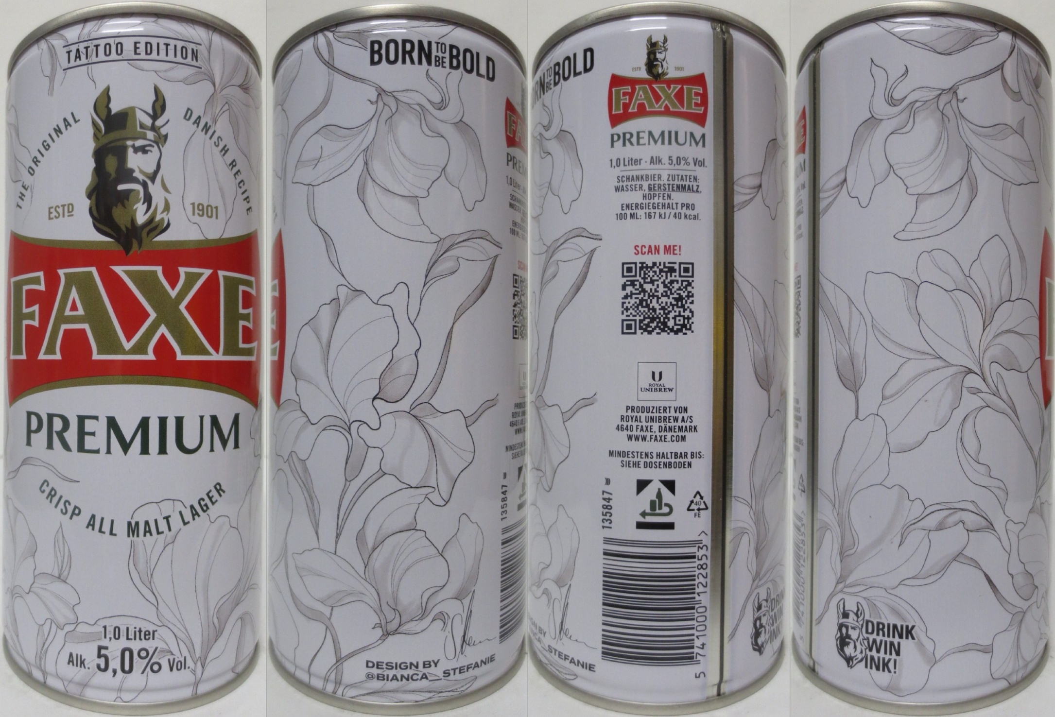 FAXE CRISP ALL MALT LAGER TATTOO EDITION (2025) (D) (100cl) Nr.3/4 