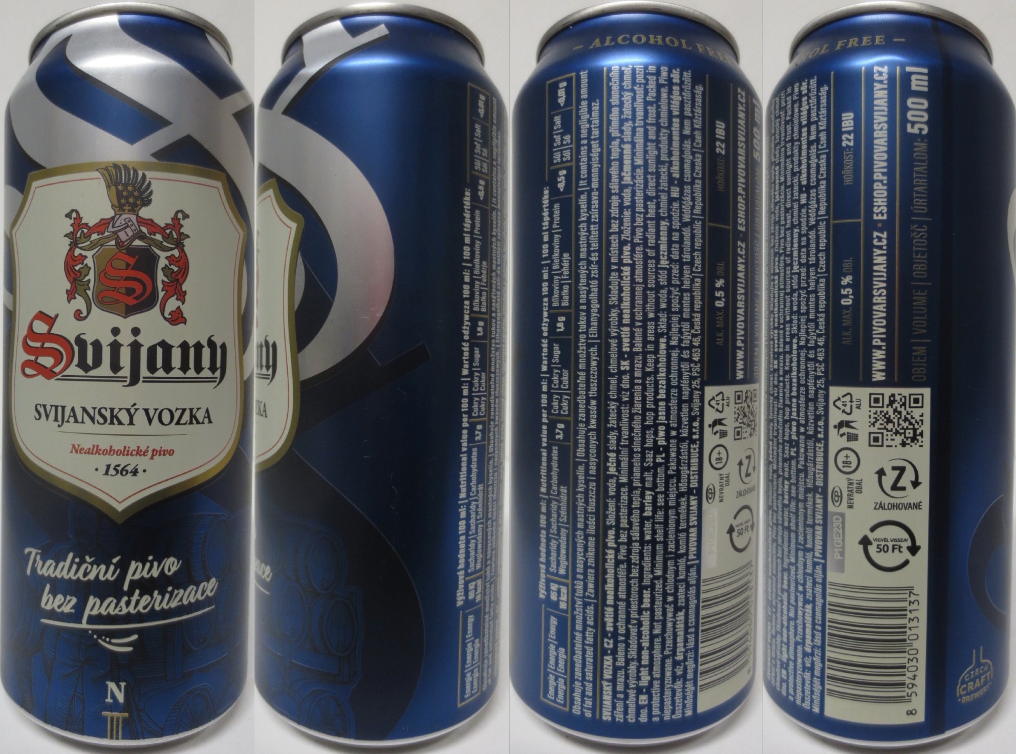 Svijany SVIJANSKÝ VOZKA - Nealkoholické pivo - 1564 Tradiční pivo bez pasterizace (CZ) (50cl) (B/O) č.2 
