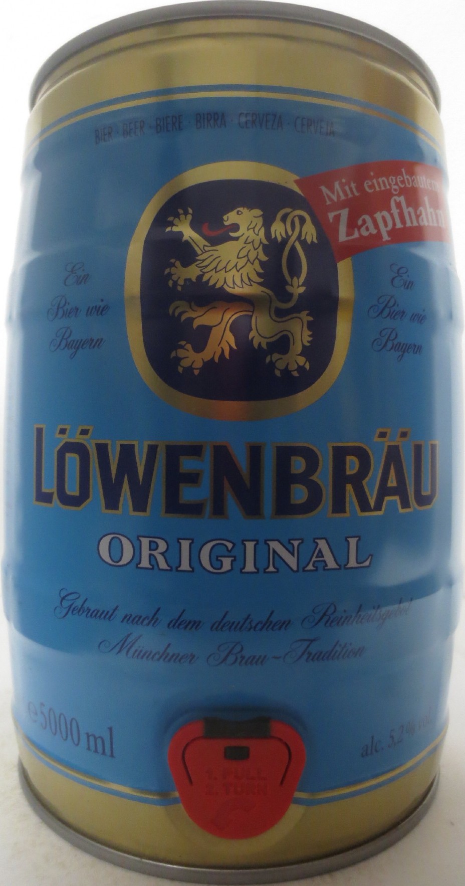 LÖWENBRÄU ORIGINAL Mit eingebautem Zapfahn (5L) Nr.1 