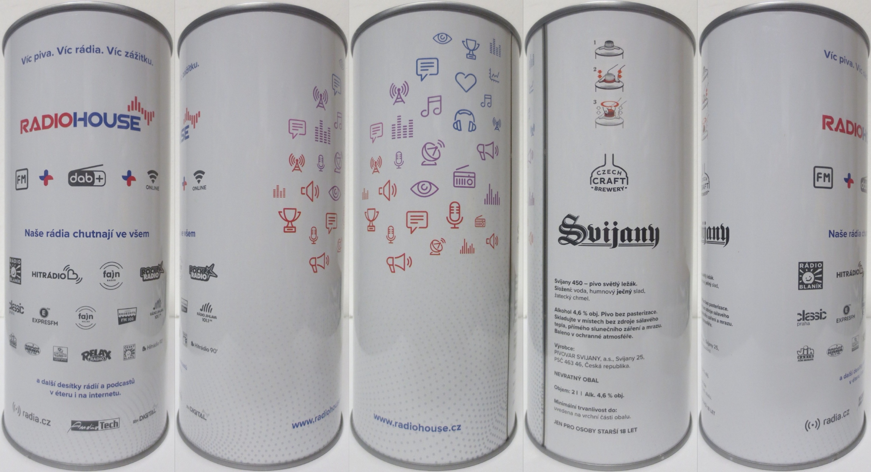 Svijany 450 RADIOHOUSE Víc piva. Víc rádia. Víc zážitků. Naše rádia chutnají všem (200cl) č.1 