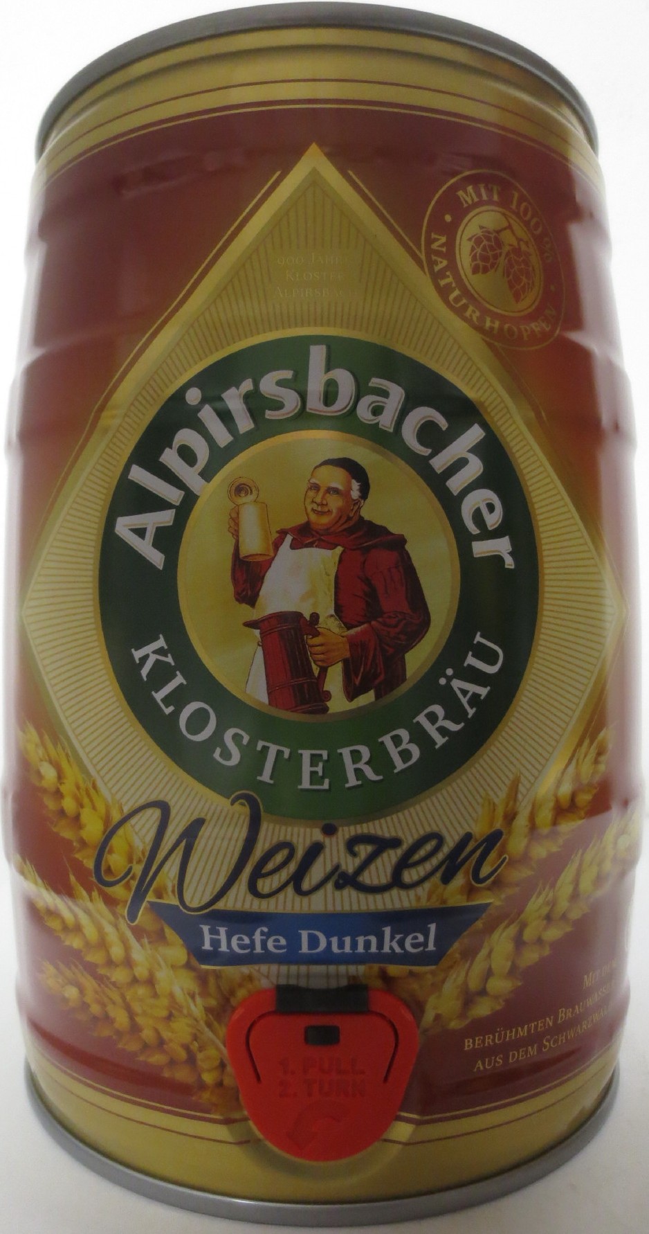 Alpirsbacher KLOSTERBRÄU Weizen Hefe Dunkel (5L) Nr.1 