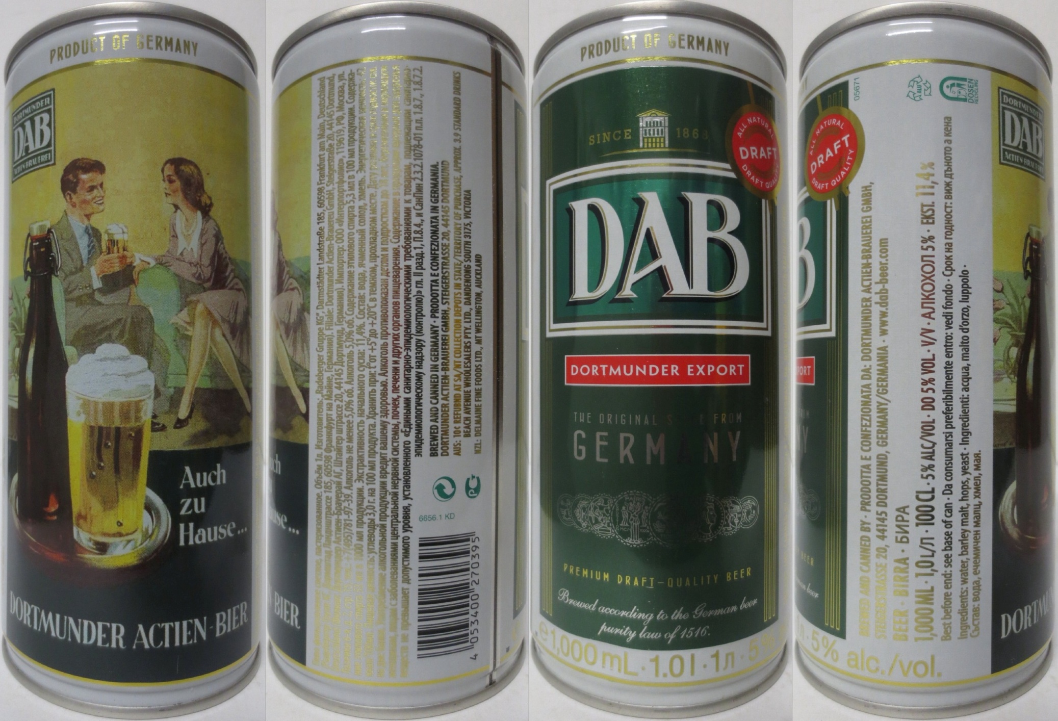 DAB DORTMUNDER EXPORT DORTMUNDER ACTIEN BIER (D) (100cl) (B/O) Nr.1 