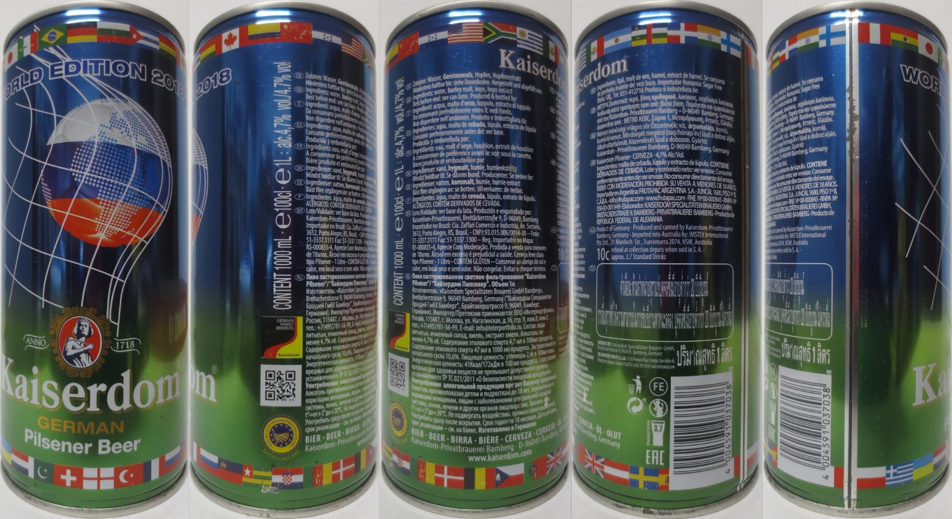 Kaiserdom GERMAN Pilsener Beer  WORLD EDITION 2018 (D) (100cl) (B/O) Nr.1 