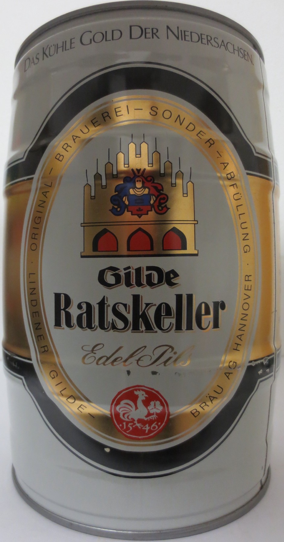 Gilde Ratskeller Edel Pils DAS KÜHLE GOLD DER NIEDERSACHSEN (5L) Nr.1 