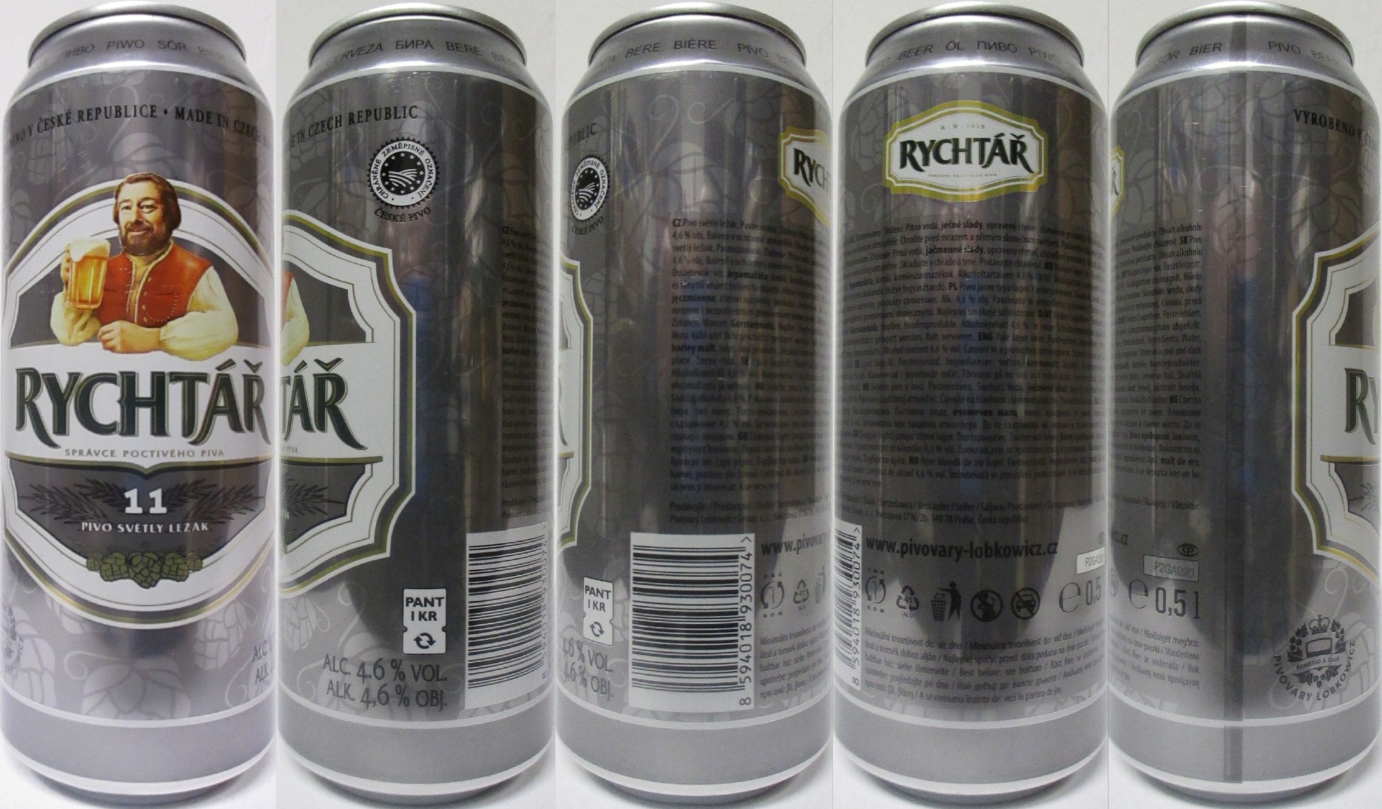 RYCHTÁŘ 11 PIVO SVĚTLÝ LEŽÁK (CZ) (50cl) (B/O) č.2