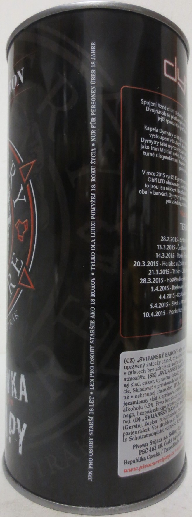 Svijany SVIJANSKÝ BARON DYMYTRY PSY CORE PLECHOVKA PRO CHLAPY (200cl) č.1