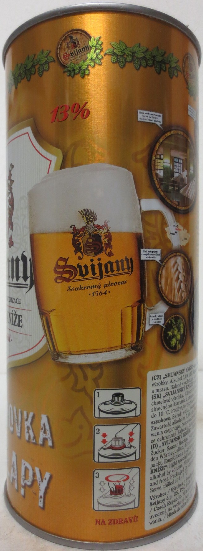 Svijany SVIJANSKÝ KNÍŽE PLECHOVKA PRO CHLAPY (200cl) č.1 
