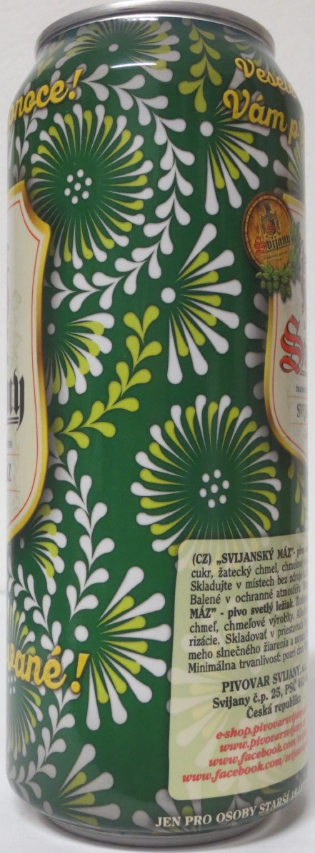Svijany SVIJANSKÝ MÁZ Nepasterizované Veselé Velikonoce (50cl) (B/O) zelené