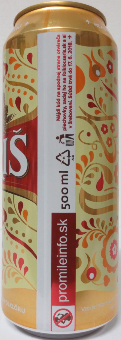 ŠARIŠ 12% ZLATÁ (50cl) (B/O)
