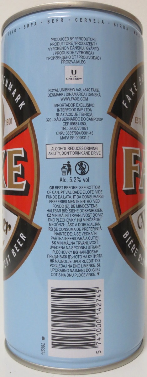 FAXE Witbier (100cl) (B/O) Nr.1 