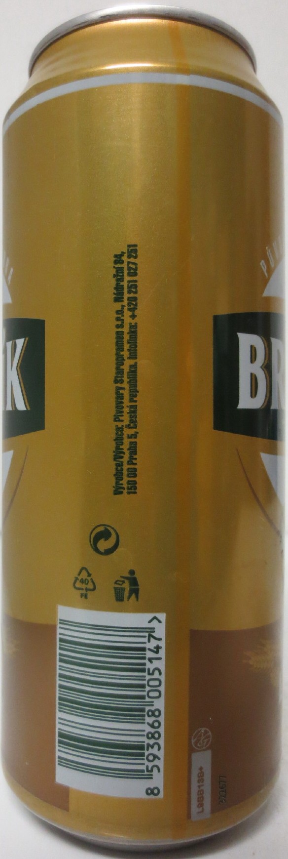 BRANÍK Alk. 5,0% obj. LEŽÁK (CZ) (50cl) (B/O) č.1
