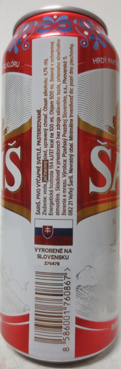 ŠARIŠ 10% (50cl) (B/O) č.3