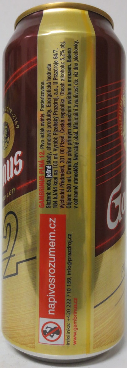 150 Gambrinus PLNÁ 12 (CZ) (50cl) (B/O) č.1