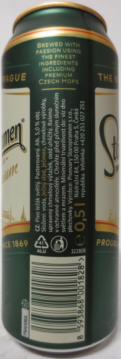 Staropramen - EST. IN PRAGUE - Premium (SK) (50cl) (B/O) č.1
