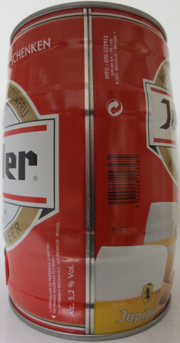 Jupiler BREWED AND CANNED IN BELGIUM (5L) Nr.1