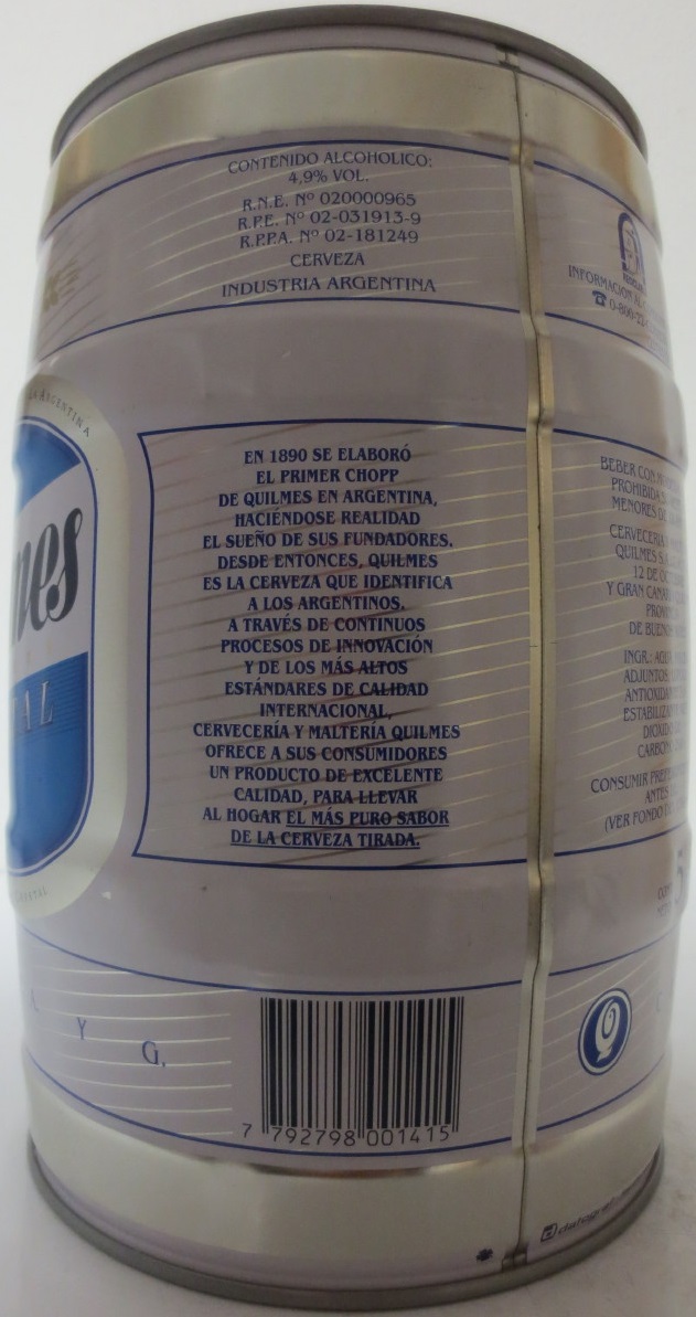 QUILMES CERVEZA CRISTAL Nr.1 