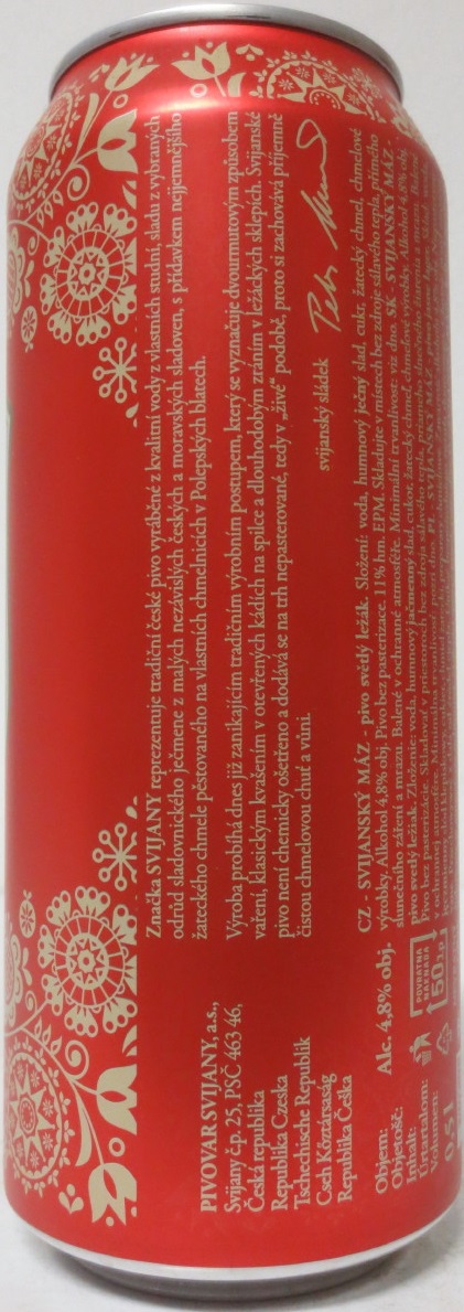Svijany SVIJANSKÝ MÁZ Veselé Velikonoce (50cl) (B/O) červené