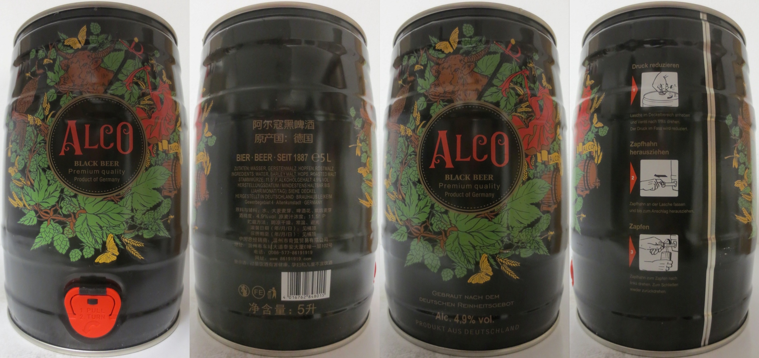 ALCO BLACK BEER Premium quality Product of Germany (5L) Nr.1