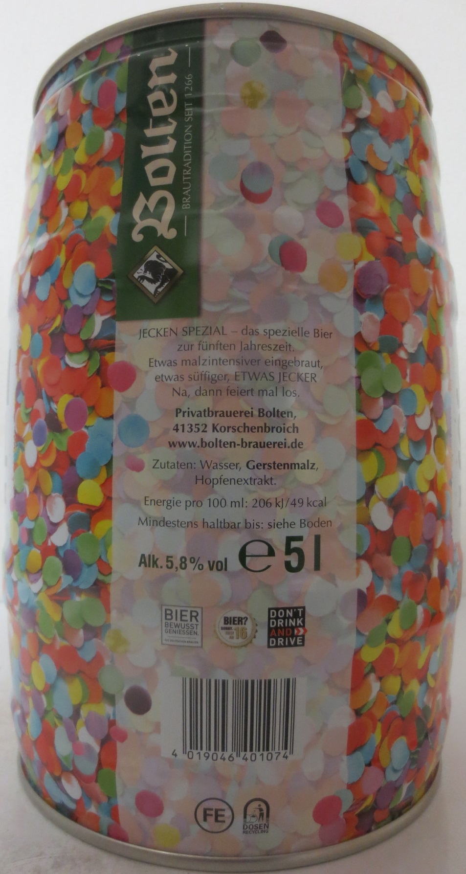 JECKEN SPEZIAL BOLTENs SONDEREDITION (5L) Nr.1