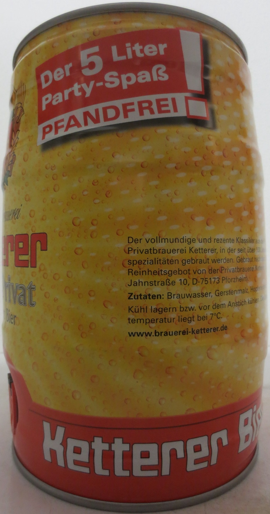 Ketterer Gold Privat Export Bier (5L) Nr.1 