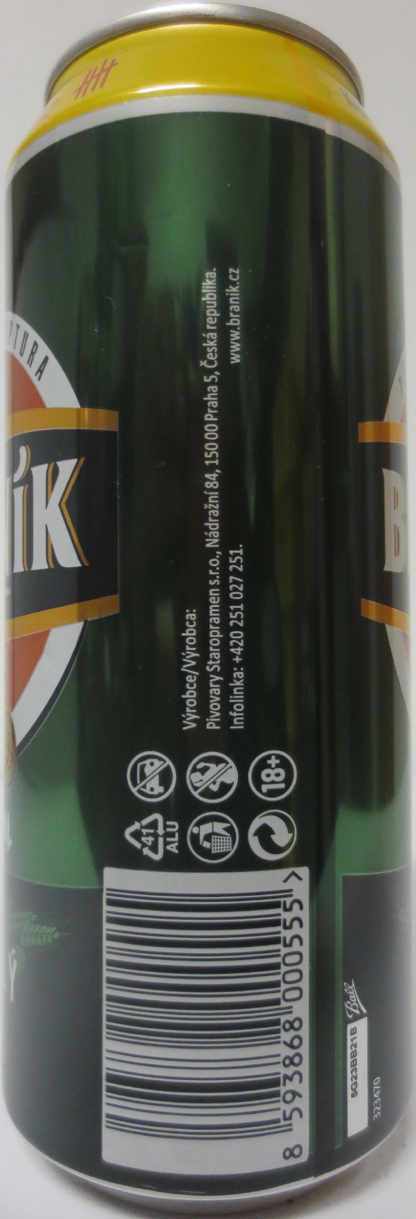 BRANÍK Alk. 4,1% obj. SVĚTLÝ SOUTĚŽ 2022 (CZ) (50cl) (B/O) č.1
