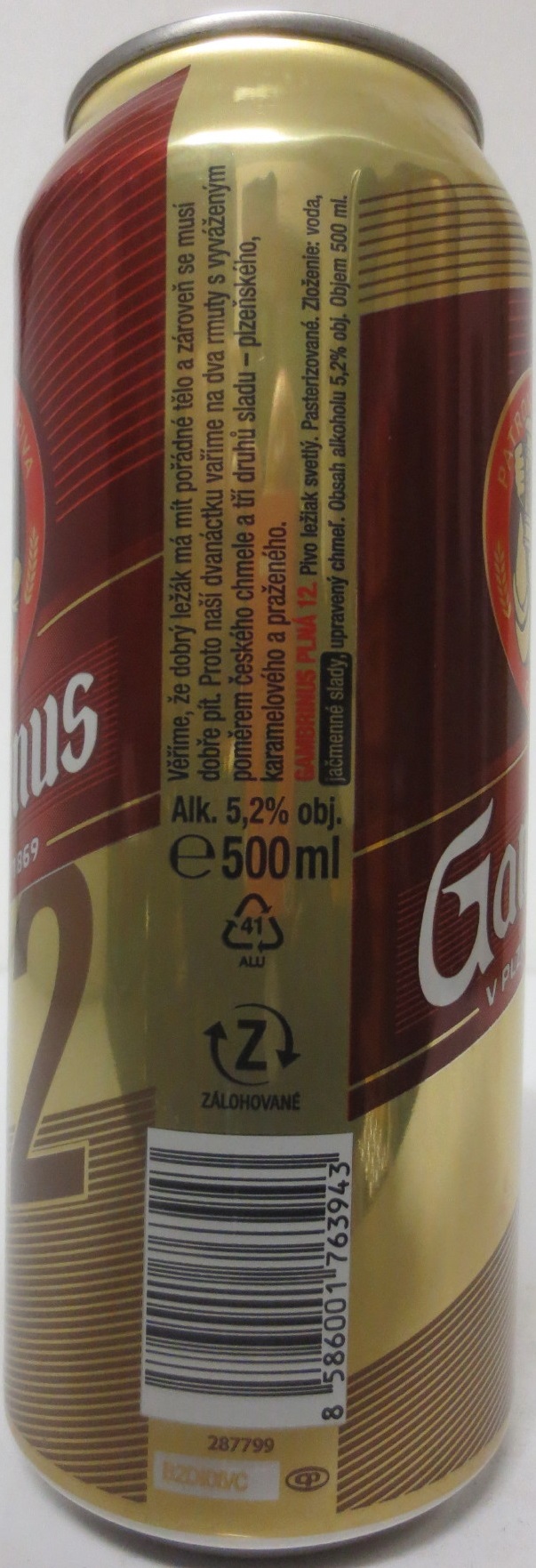 Gambrinus PLNÁ 12 (SK) (50cl) (B/O) č.2