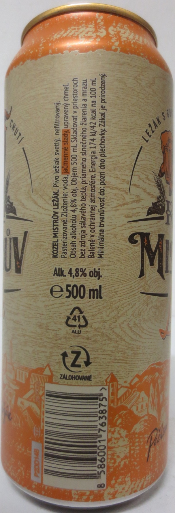 Kozel MISTRŮV Ležák Pečlivě uvařený ležák (SK) (50cl) (B/O) č.1