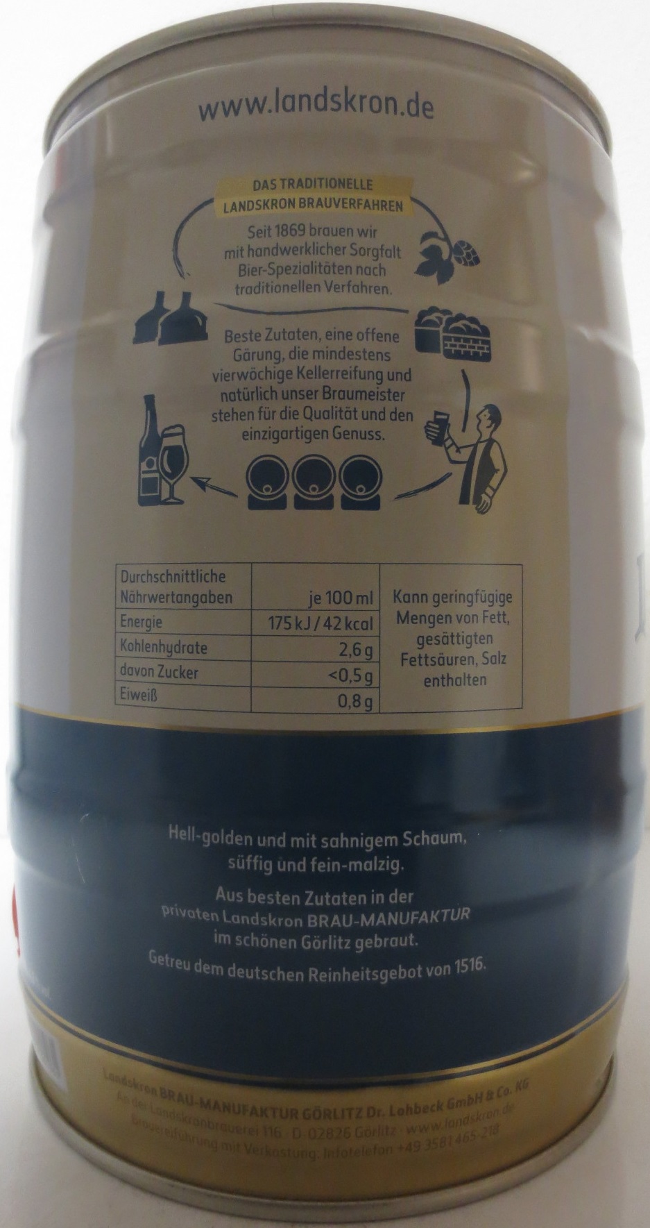 Landskron Premium PILSNER süffig & fein-malzig (5L) Nr.1 