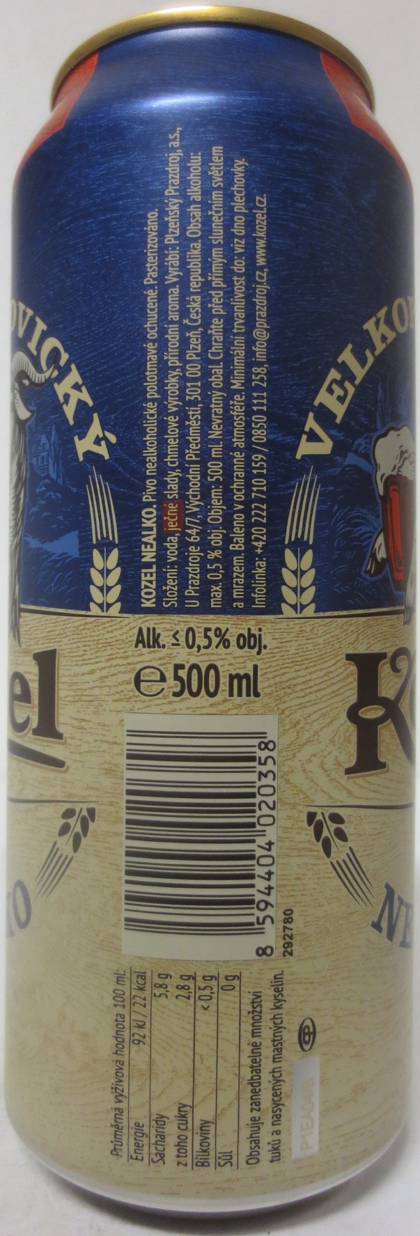 VELKOPOPOVICKÝ Kozel 1874 NEALKO NOVINKA (50cl) (B/O) č.1