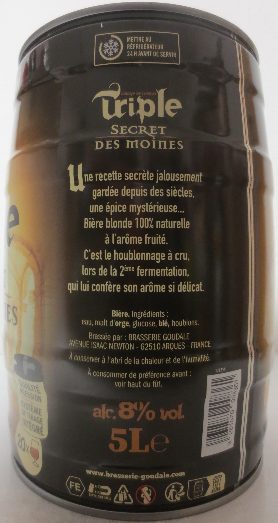 Triple SECRET DES MOINES BLONDE (5L) Nr.1 