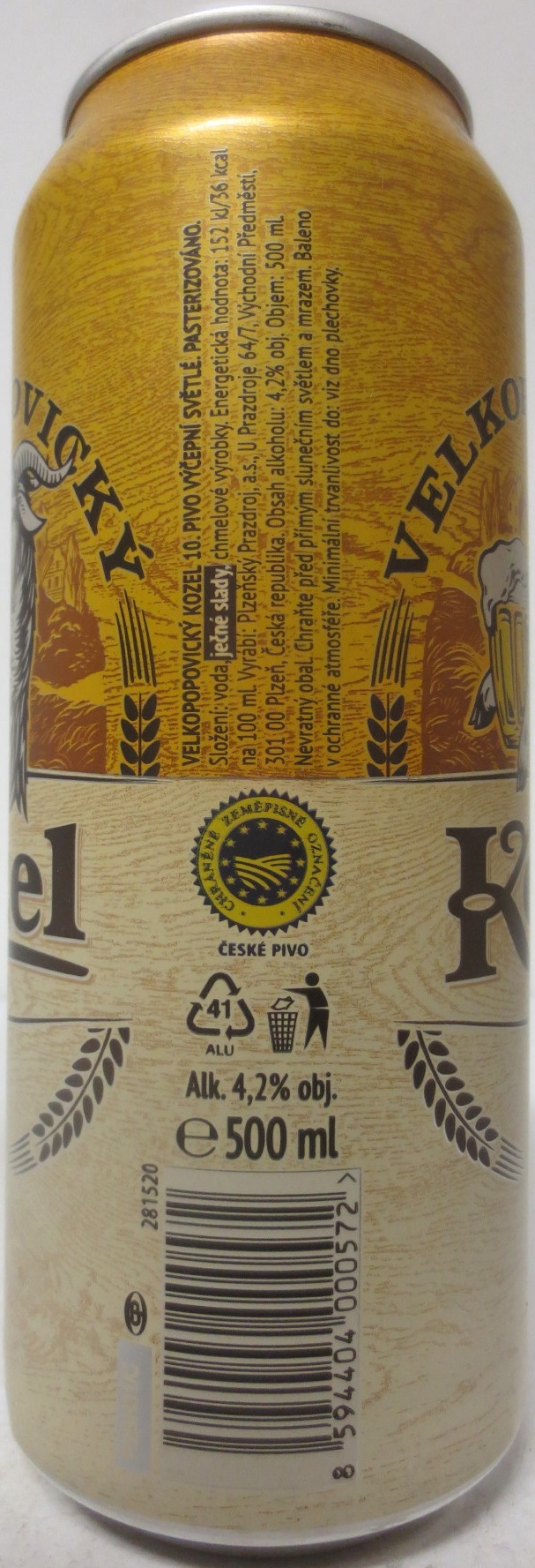 VELKOPOPOVICKÝ Kozel 1874 10 (CZ) (50cl) (B/O) č.1 