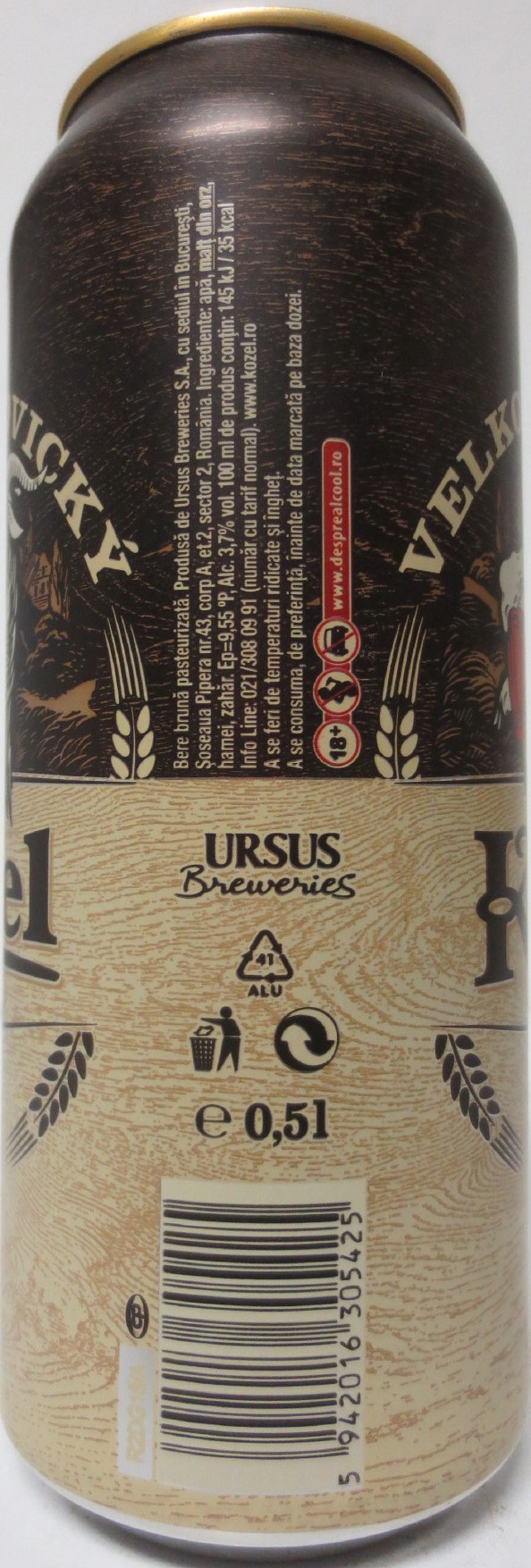 VELKOPOPOVICKÝ Kozel 1874 DARK (RO) (50cl) (B/O) č.1 