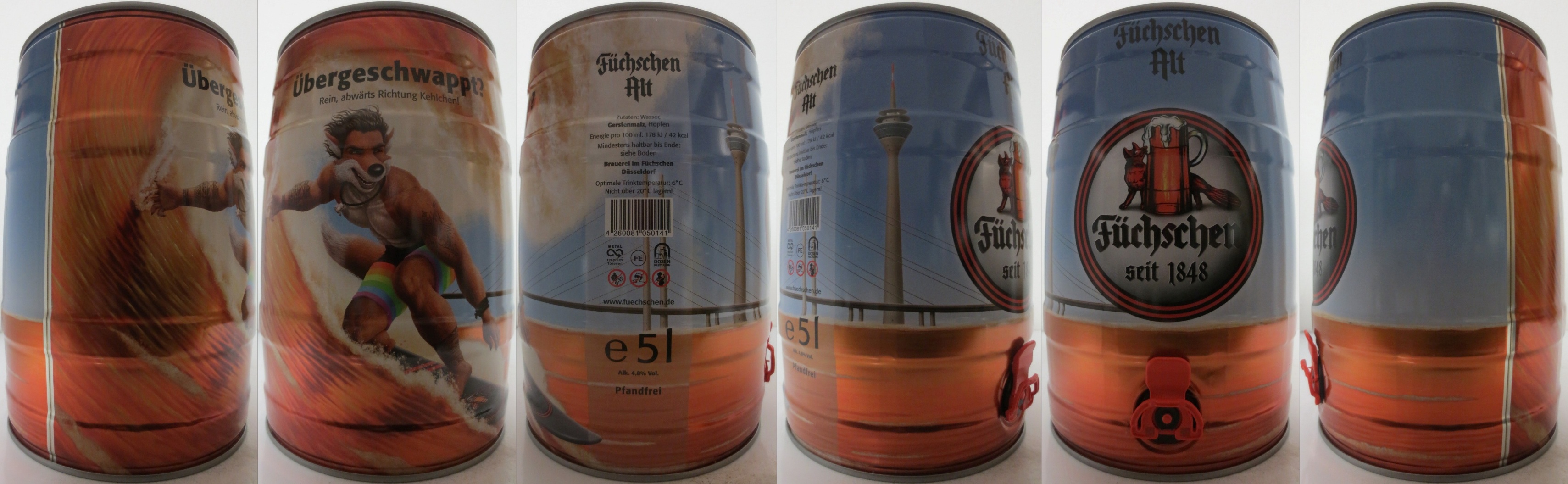 Füchschen Alt Übergeschwappt Rein, abwärts Richtung Kehlchen! (5L) Nr.1