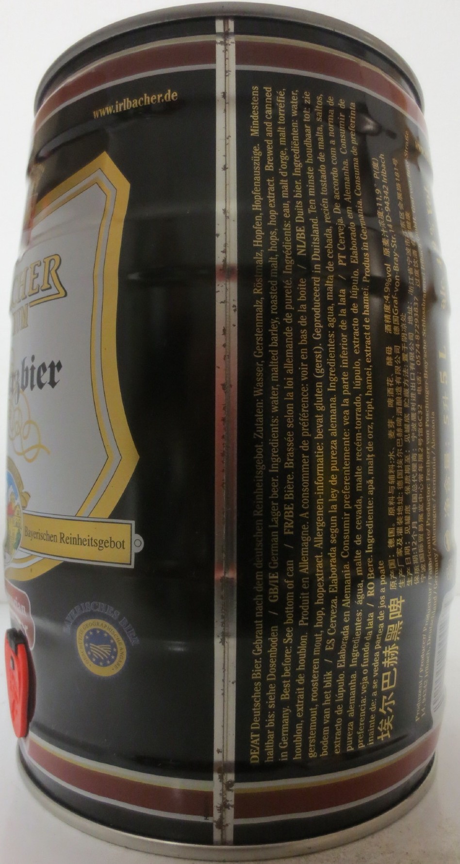 IRLBACHER PREMIUM Schwarzbier (5L) Nr.1 