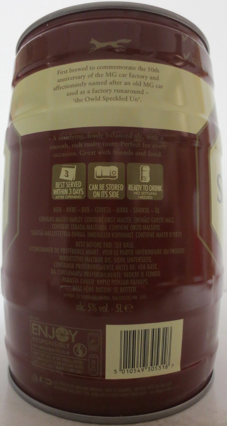 MORLAND OLD SPECKLED HEN CRAFTED FINE ALE (5L) Nr.1 