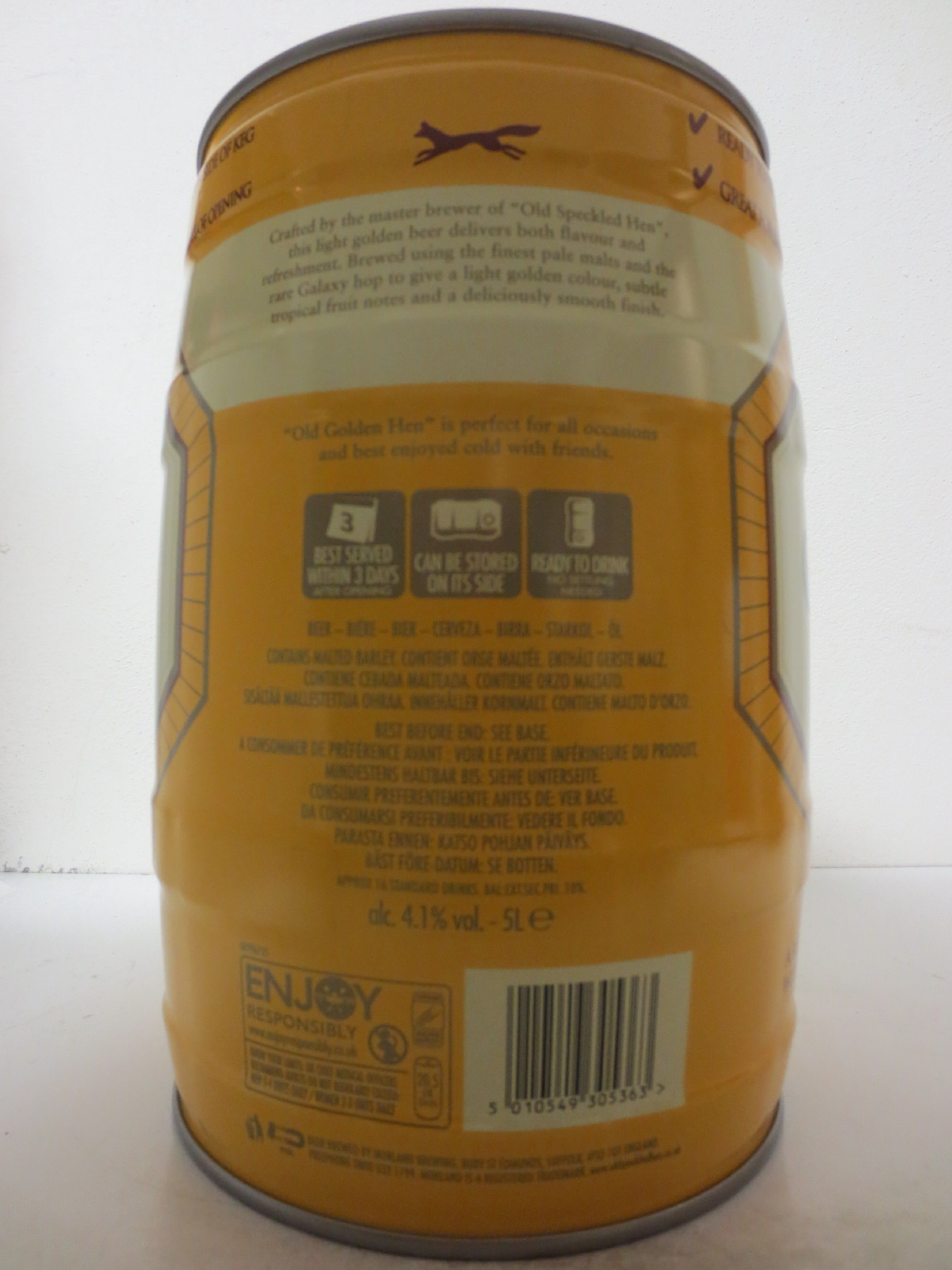 MORLAND OLD SPECKLED HEN REFRESHING CRAFTED BEER (5L) Nr.1