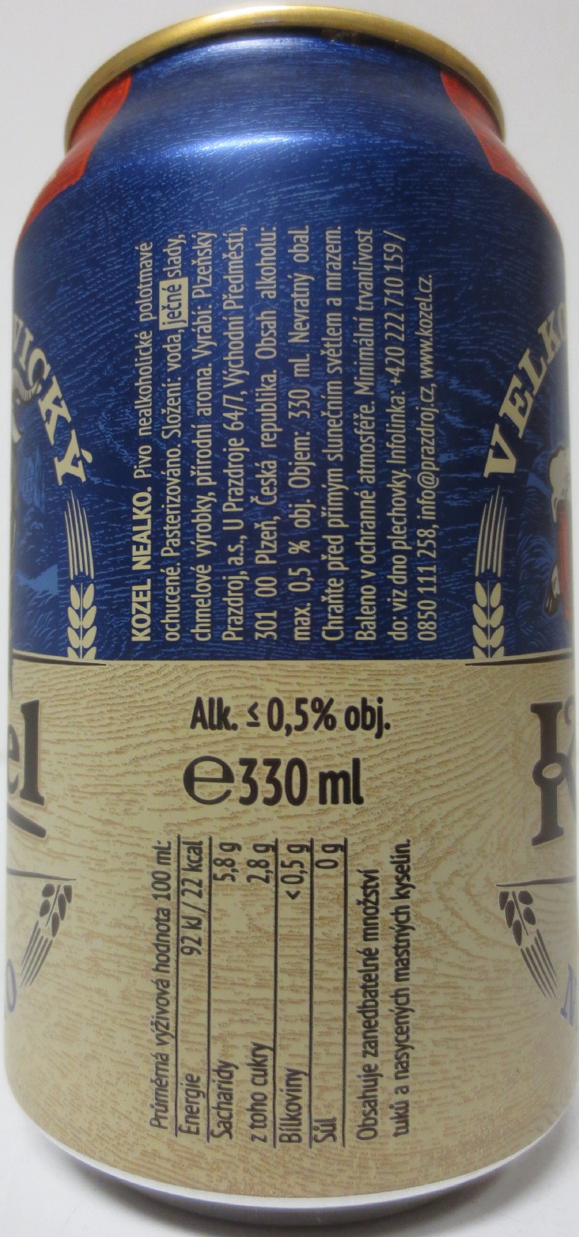 VELKOPOPOVICKÝ Kozel 1874 NEALKO NOVINKA (33cl) (B/O) č.1