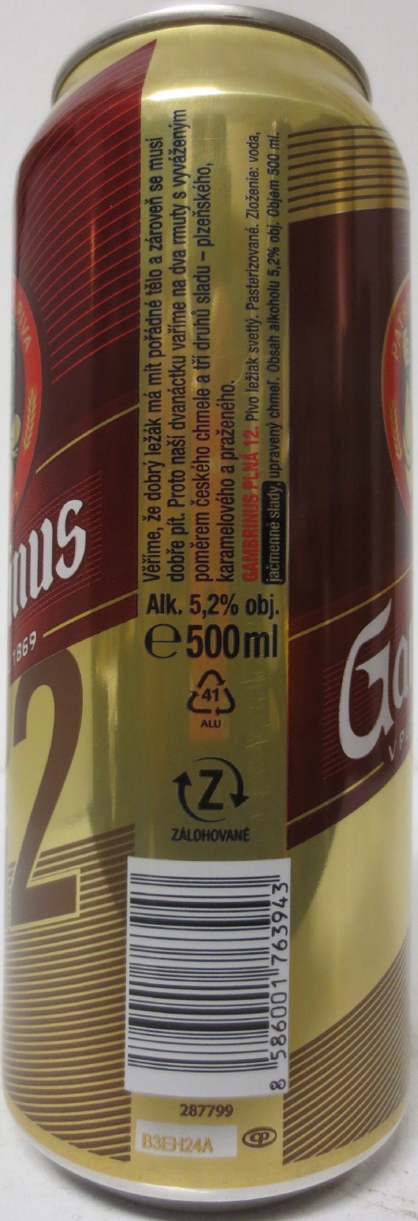 Gambrinus PLNÁ 12 (SK) (50cl) (B/O) č.3 